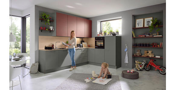 EINBAUKÜCHE   - Grau, Design, Holzwerkstoff - Dieter Knoll