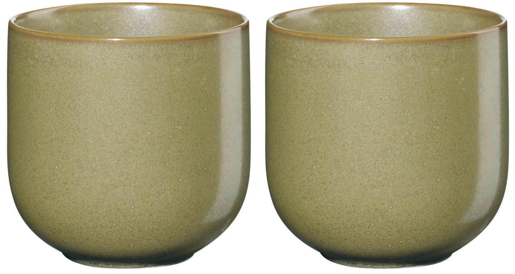 ŠÁLEK NA ČAJ porcelán keramika  - olivově zelená, Design, keramika (200ml) - ASA