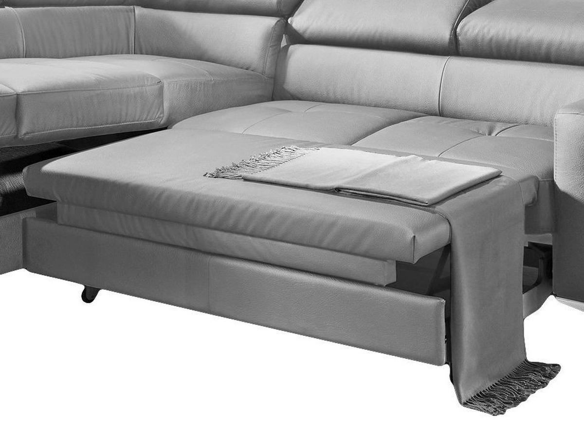 ECKSOFA in Echtleder Schwarz  - Chromfarben/Schwarz, Design, Leder/Metall (168/227cm) - Livetastic