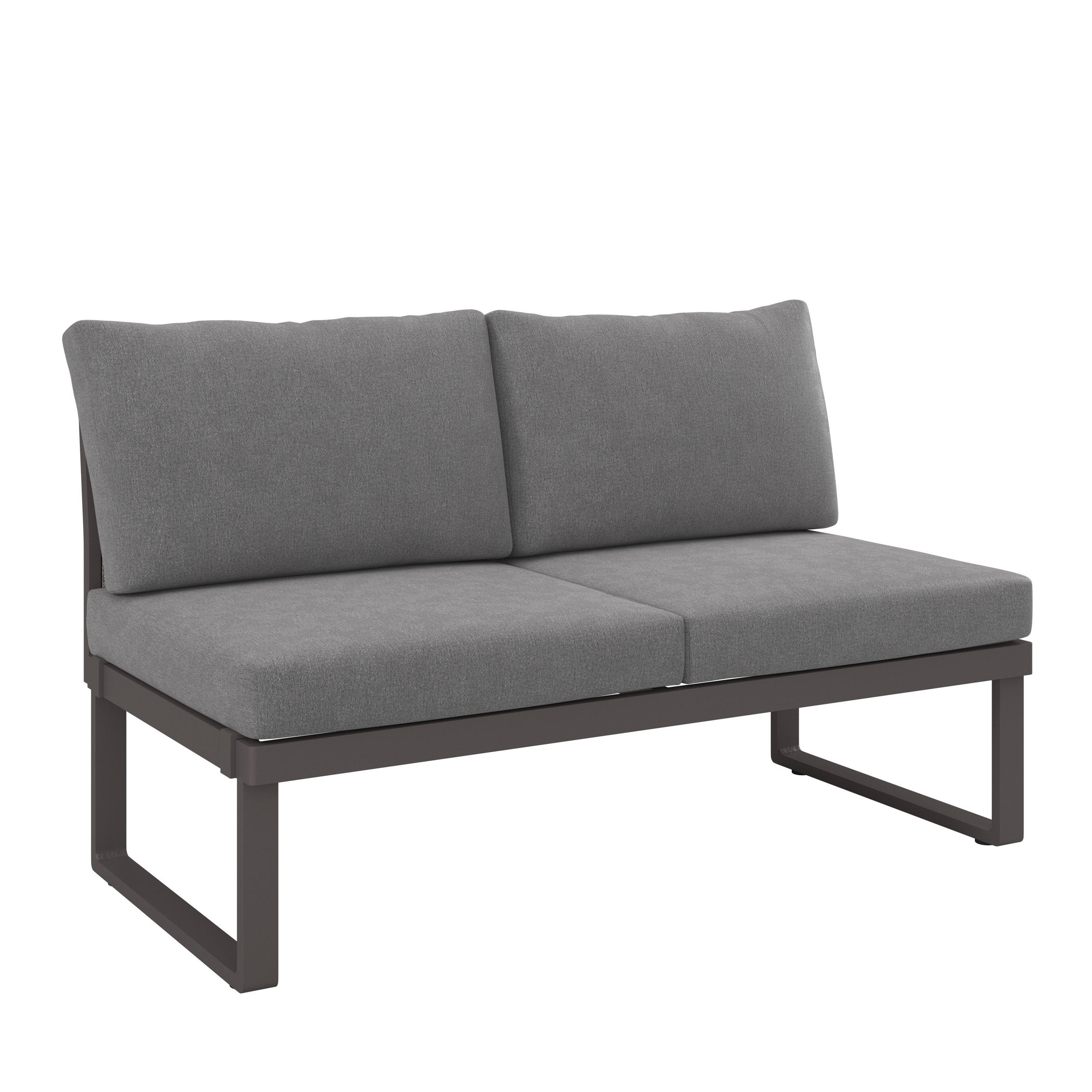 DVOSJED metal, tekstil  antracit, svijetlo siva, tamno siva    - tamno siva/svijetlo siva, Design, metal/tekstil (134/74/76cm) - Amatio