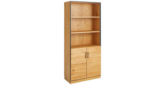 AKTENREGAL 86/197/40 cm - Eichefarben/Anthrazit, Natur, Holz/Holzwerkstoff (86/197/40cm) - Linea Natura