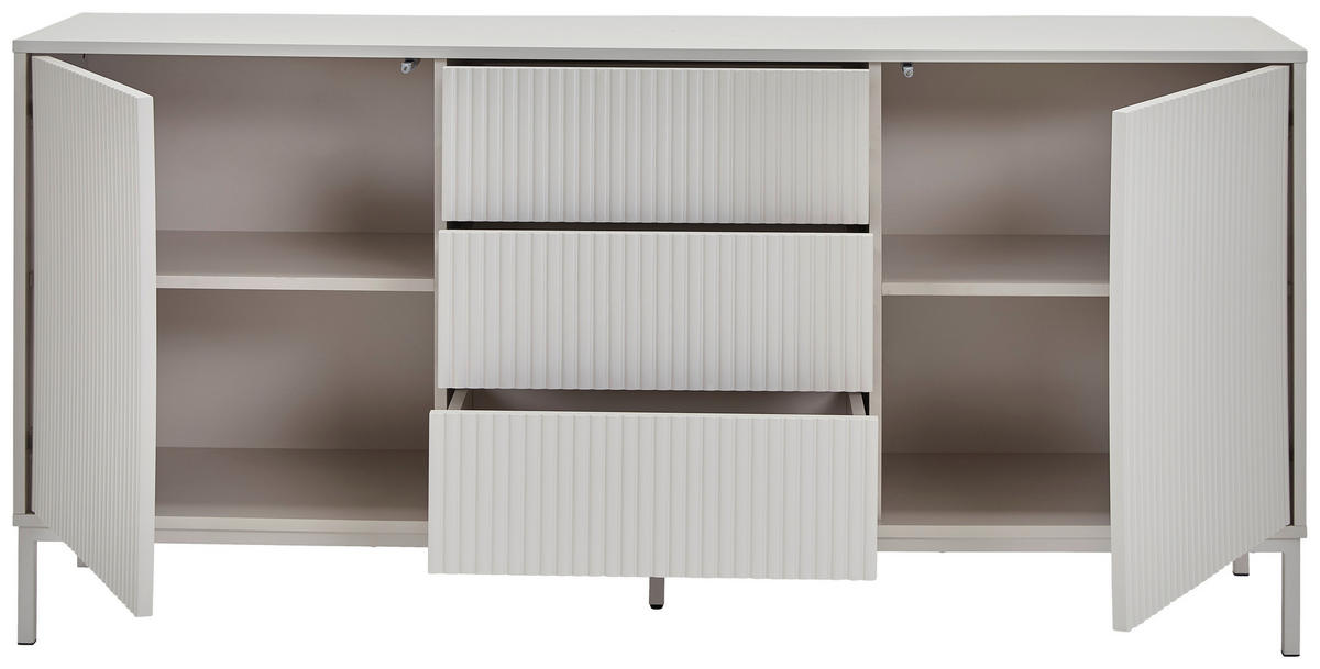 SIDEBOARD  160/75/40 cm 3 Schublade(n)  - Kaschmir, Design, Holzwerkstoff/Metall (160/75/40cm) - Carryhome