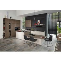 EINBAUKÜCHE   - Eichefarben/Sahara, Natur, Holzwerkstoff - Dieter Knoll