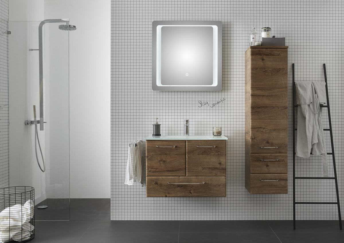 OGLEDALO ZA KUPATILO  70/70/3 cm  - Konvencionalno, staklo (70/70/3cm) - Xora