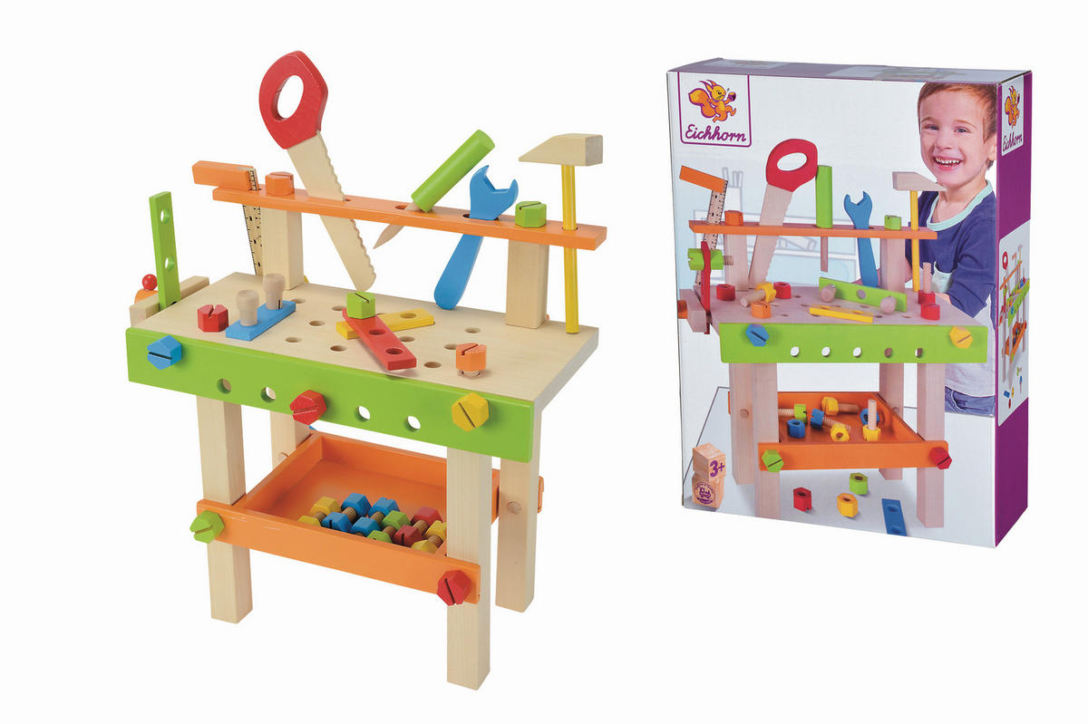 KINDERWERKBANK - Multicolor, Basics, Holz (10/29,2/39cm) - Eichhorn