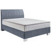 BOXSPRINGBETT 140/200 cm  in Blau  - Chromfarben/Blau, Konventionell, Kunststoff/Textil (140/200cm) - Hom`in