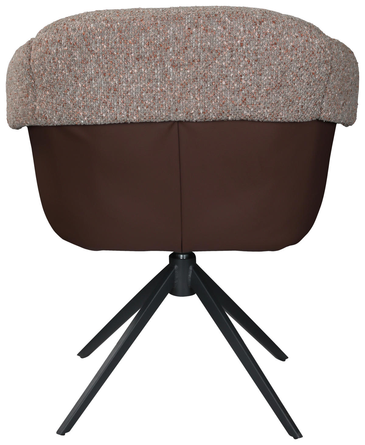 ARMLEHNSTUHL  Sitzfläche 360° drehbar, automatische Rückholfunktion Lederlook, Leinenoptik  Braun, Schwarz  - Schwarz/Braun, Design, Textil/Metall (68,5/83/65,5cm) - Carryhome
