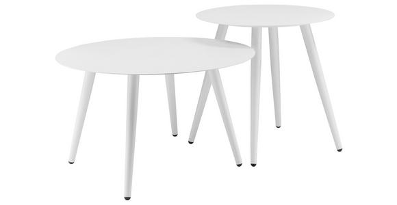 COUCHTISCHSET 45-60/45-60/38-45,5 cm rund Weiß - Weiß, Design, Metall (45-60/45-60/38-45,5cm) - Carryhome