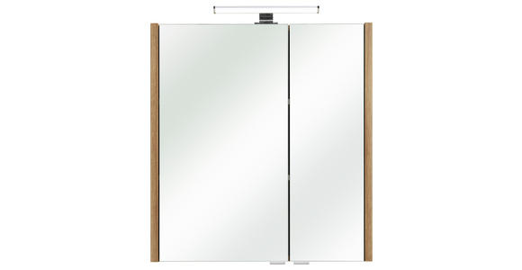 SPIEGELSCHRANK 62/70/20 cm  - Eichefarben, Basics, Glas/Holz (62/70/20cm) - Xora
