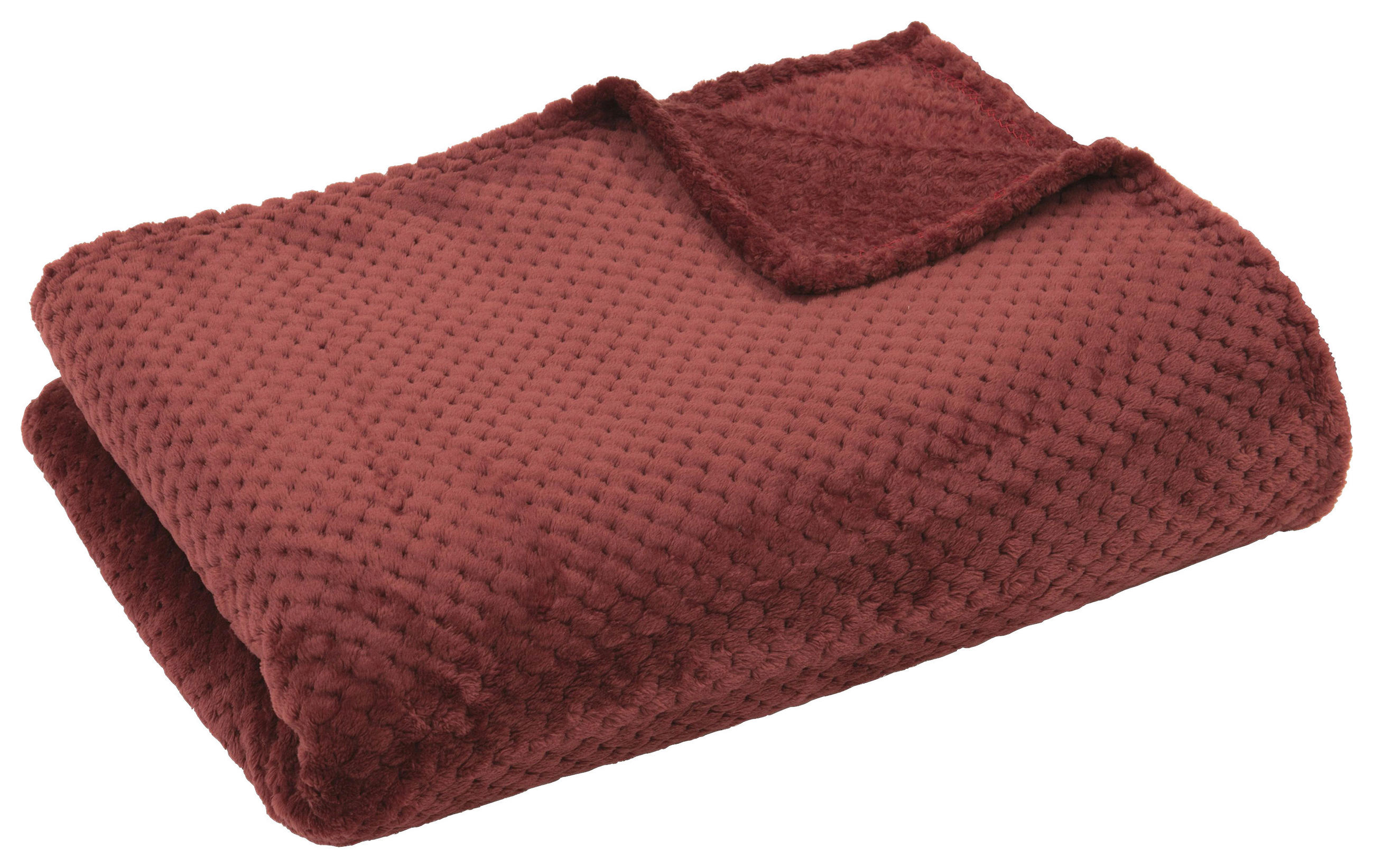FLEECEDECKE NELE 150/200 cm  - Bordeaux, Basics, Textil (150/200cm) - Novel