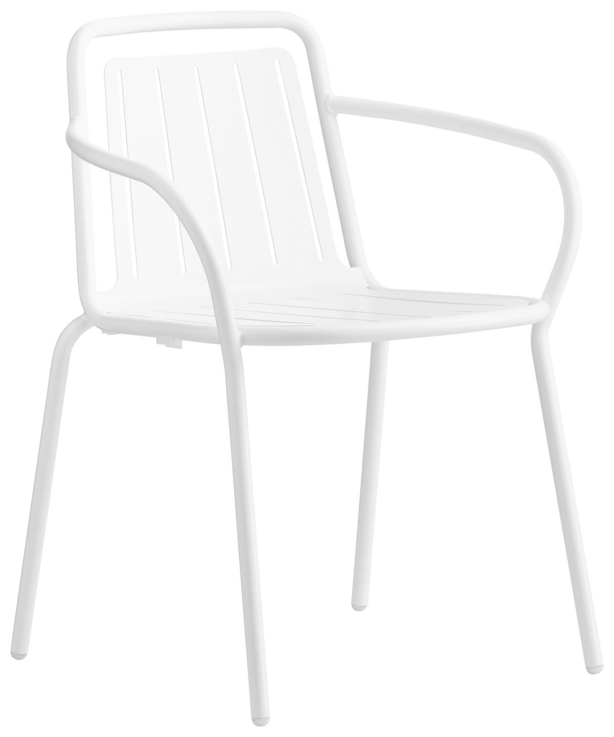 GARTENSTUHL Edelstahl Weiß  - Weiß, Basics, Metall (60/79/53cm) - Connubia 