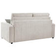 SCHLAFSOFA Mikrofaser Creme  - Graubraun/Creme, KONVENTIONELL, Kunststoff/Textil (186/101/101cm) - Carryhome