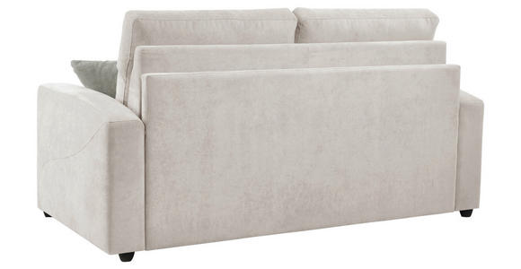 SCHLAFSOFA Mikrofaser Creme - Graubraun/Creme, KONVENTIONELL, Kunststoff/Textil (186/101/101cm) - Carryhome