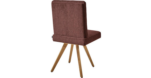 STUHL in Chenille Holz, Textil - Eichefarben/Rosa, Design, Holz/Textil (46/94/58cm) - Dieter Knoll