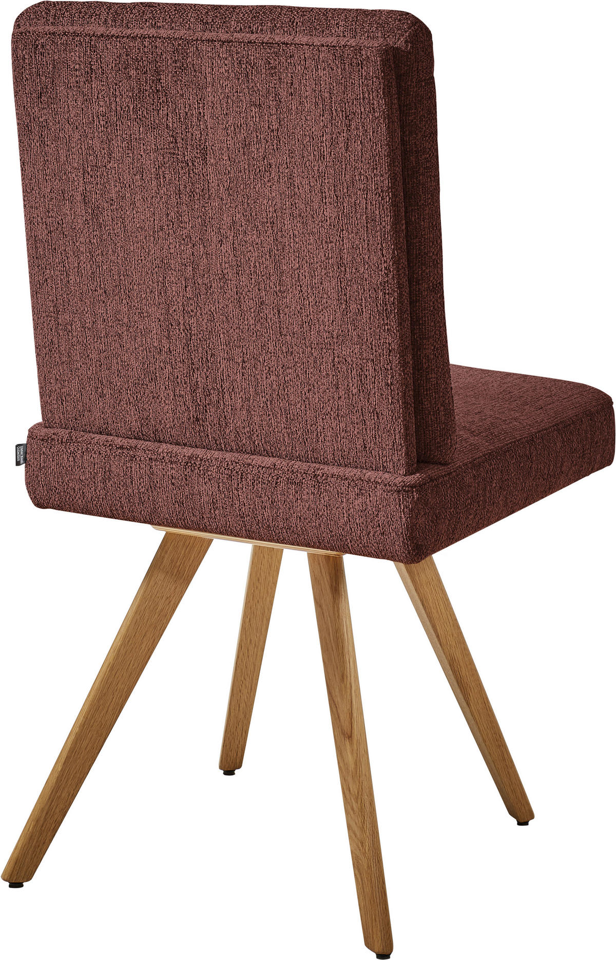 STUHL  in Chenille Holz, Textil  - Eichefarben/Rosa, Design, Holz/Textil (46/94/58cm) - Dieter Knoll