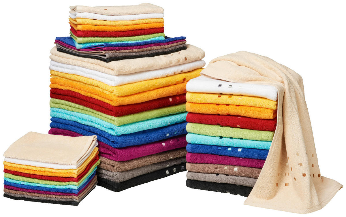 WASCHLAPPEN QUATTRO Orange  - Orange, KONVENTIONELL, Textil (16/22cm) - Esposa