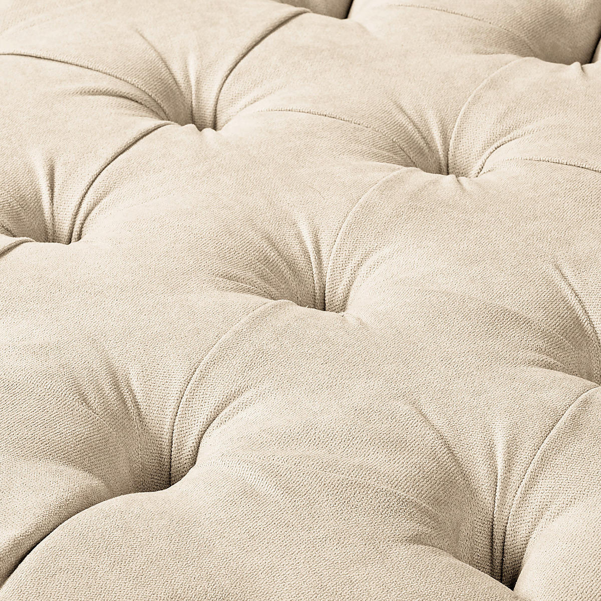 HOCKER Textil Creme  - Creme/Braun, Design, Holz/Textil (80/45/80cm) - Livetastic