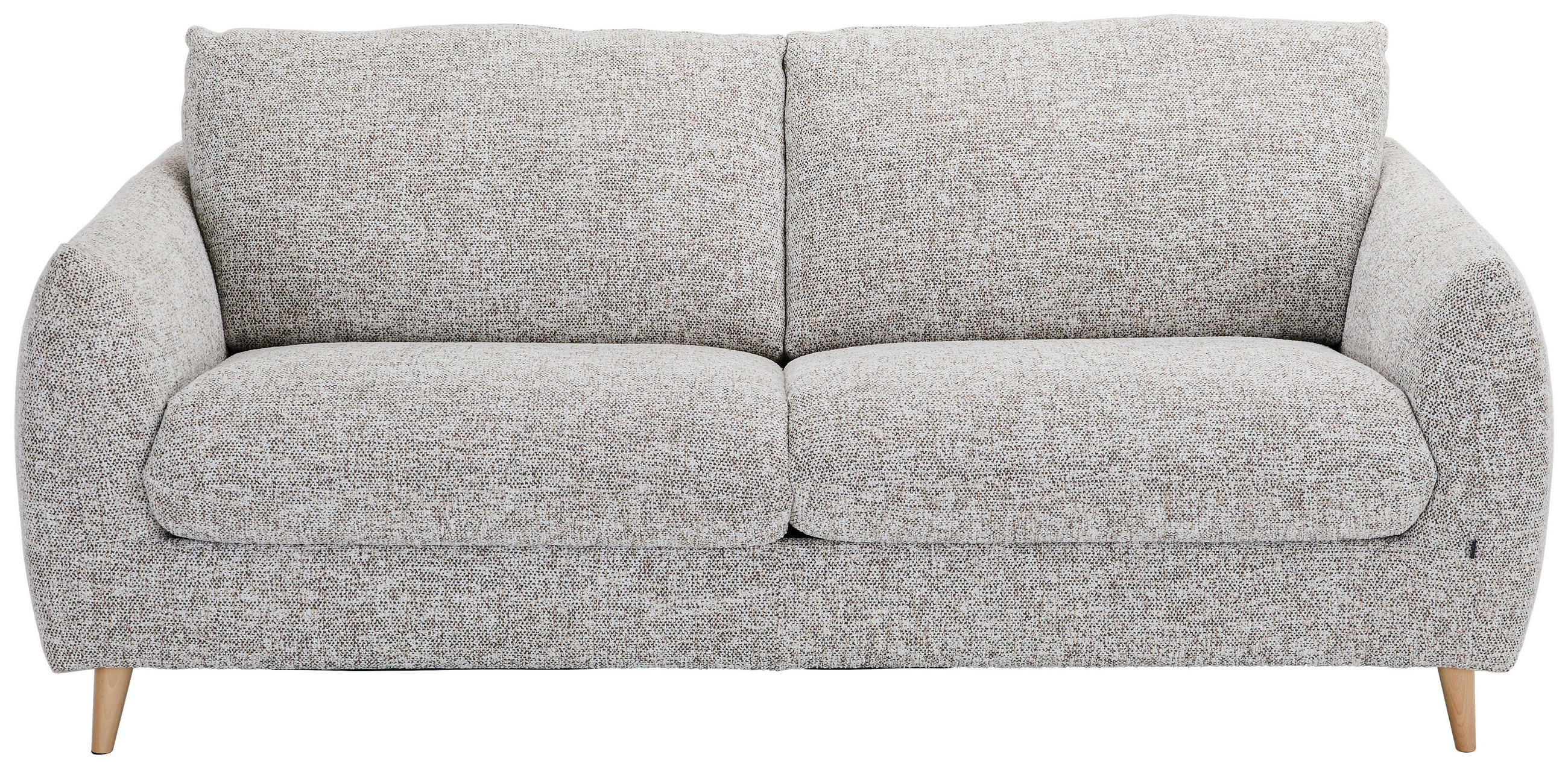 SCHLAFSOFA Flachgewebe Grau  - Naturfarben/Grau, Design, Holz/Textil (205/85/103cm) - Novel