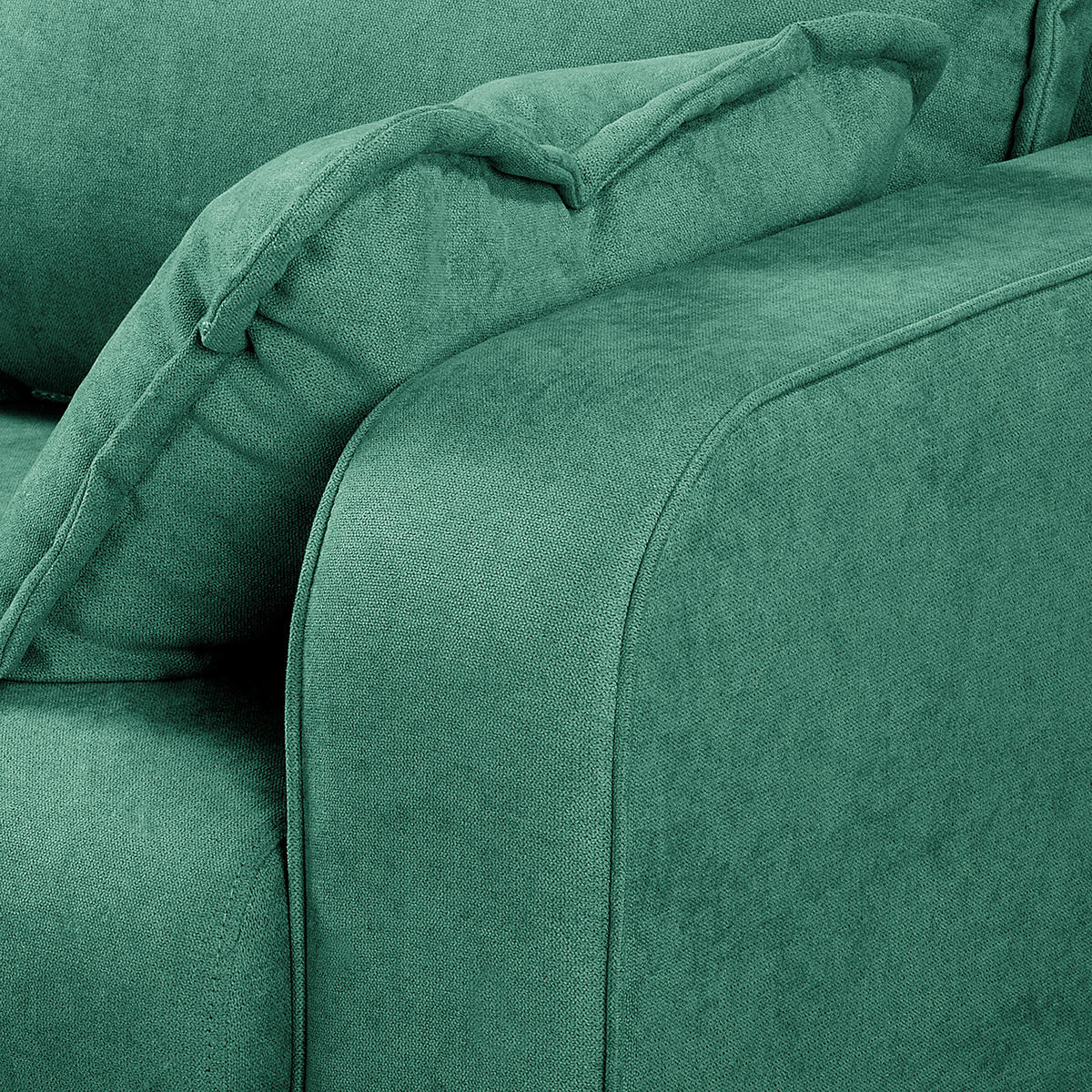 ECKSOFA Beata Mintgrün Mikrofaser  - Wengefarben/Mintgrün, Design, Holz/Textil (150/230cm) - Livetastic