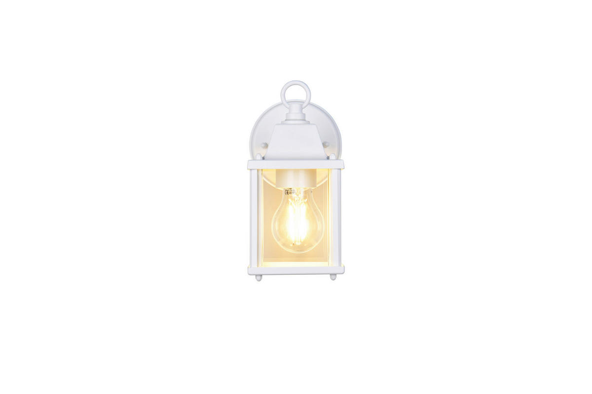 AUßENWANDLEUCHTE 11,5/22,5/14,5 cm   - Klar/Weiß, LIFESTYLE, Glas/Metall (11,5/22,5/14,5cm) - Trio Leuchten