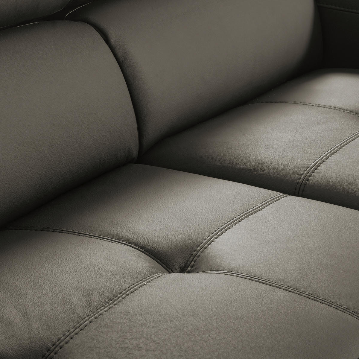 ECKSOFA  in Lederlook Echtleder Schlammfarben  - Schlammfarben/Schwarz, Design, Leder/Textil (247/173cm) - Livetastic