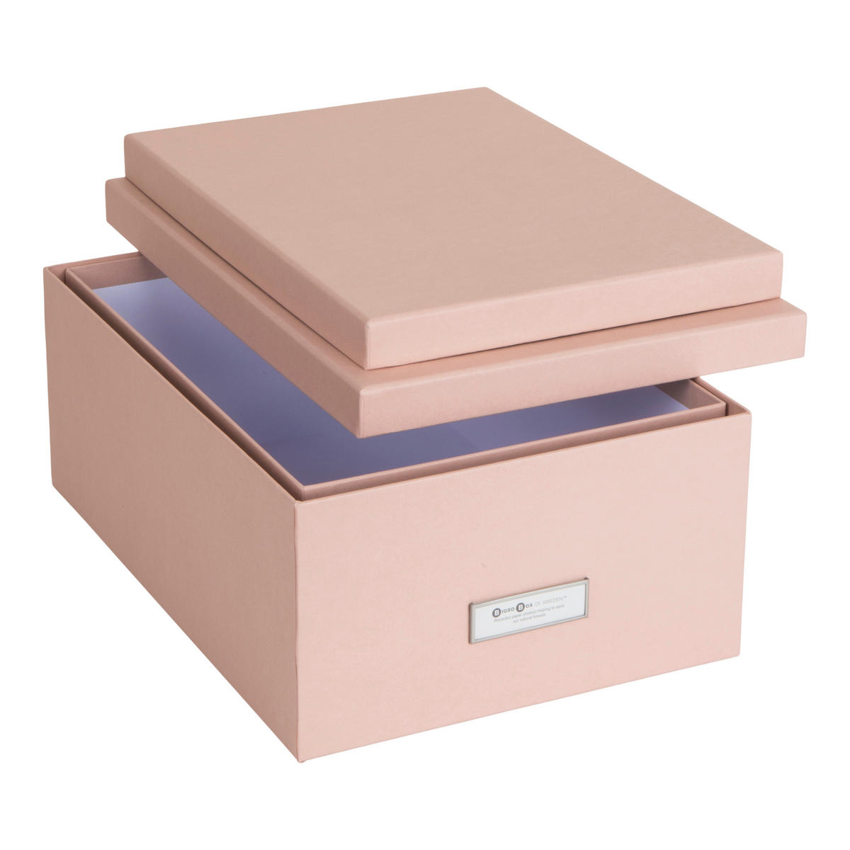 TÁROLÓDOBOZ 34/25/14 cm  - pink, Basics, karton/papír (34/25/14cm)