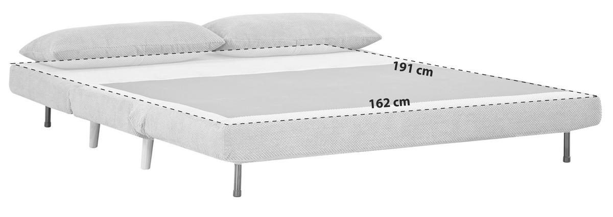 SCHLAFSOFA Cord Grau  - Naturfarben/Grau, MODERN, Holz/Textil (162/82/91cm) - MID.YOU