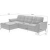 ECKSOFA ZORA E Rot Echtleder  - Rot/Schwarz, MODERN, Leder/Metall (164/262cm) - Sit & More