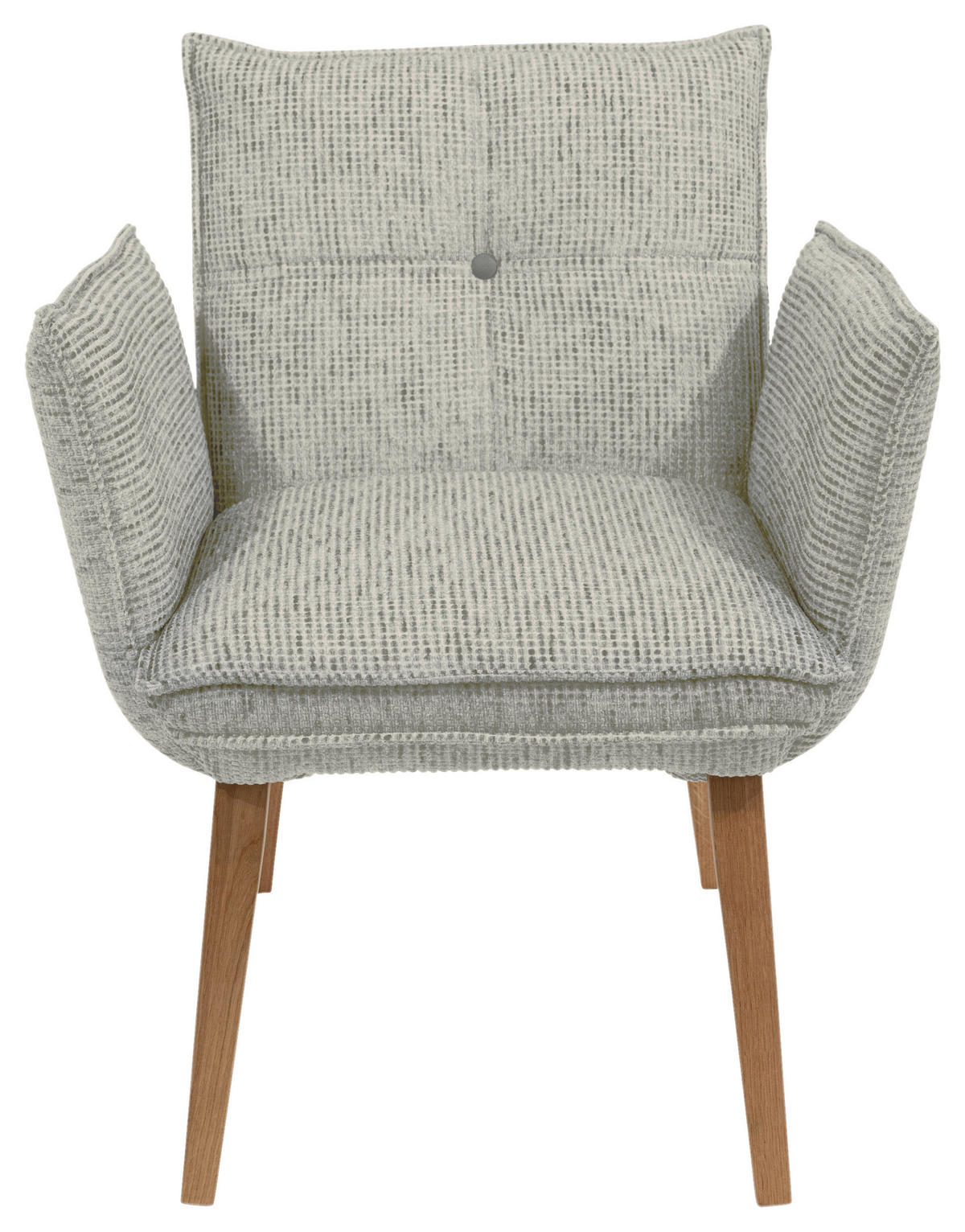 ARMLEHNSTUHL  in Chenille  - Eichefarben/Hellgrau, KONVENTIONELL, Holz/Textil (72/86/65cm) - Valdera