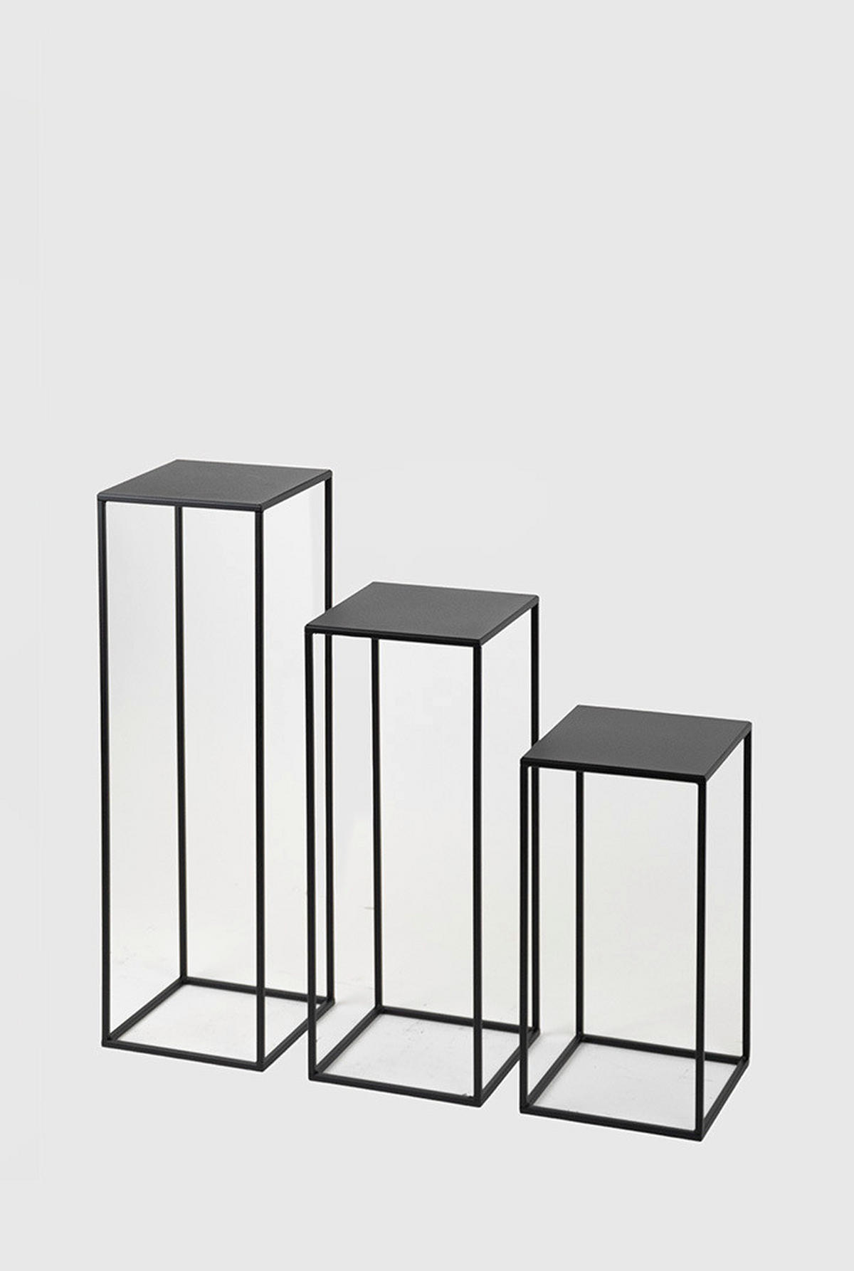 BLUMENSTÄNDER in Metall  - Schwarz, Basics, Metall (25/47/25cm)