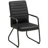 BESUCHERSTUHL  in Lederlook Schwarz  - Schwarz, Lifestyle, Holz/Kunststoff (55/92/64cm) - Livetastic