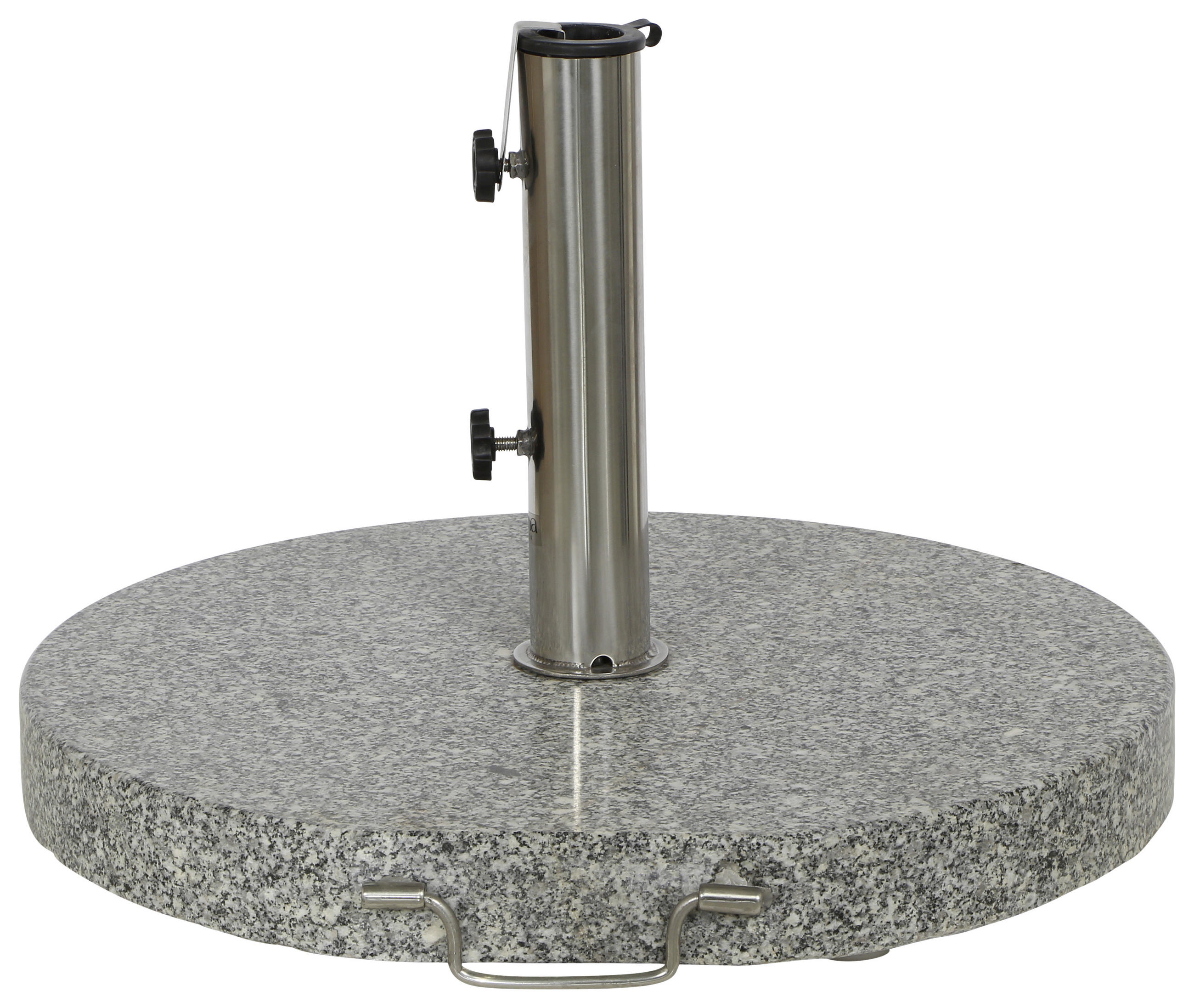 SONNENSCHIRMSTÄNDER - Silberfarben/Grau, KONVENTIONELL, Stein/Metall (50/6/50cm) - Siena Garden