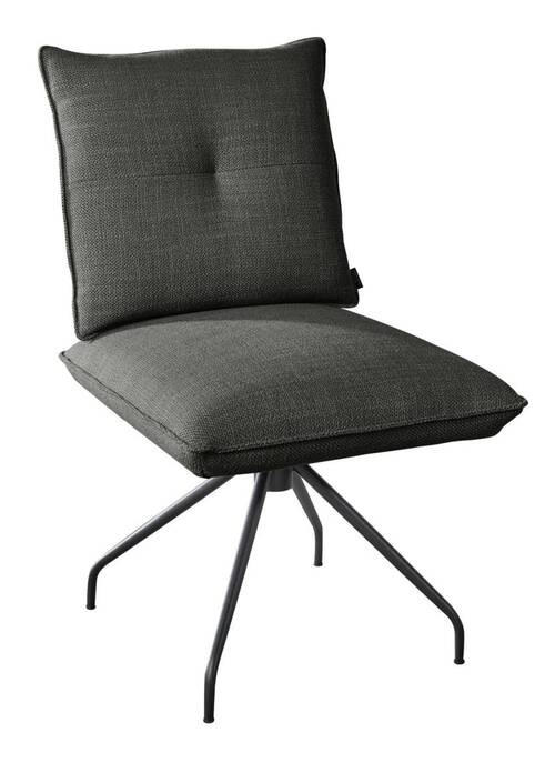 STUHL - Anthrazit/Schwarz, Design, Textil/Metall (50/90/70cm) - Dieter Knoll