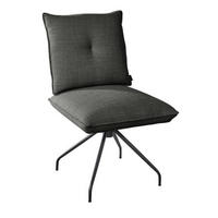 STUHL - Anthrazit/Schwarz, Design, Textil/Metall (50/90/70cm) - Dieter Knoll