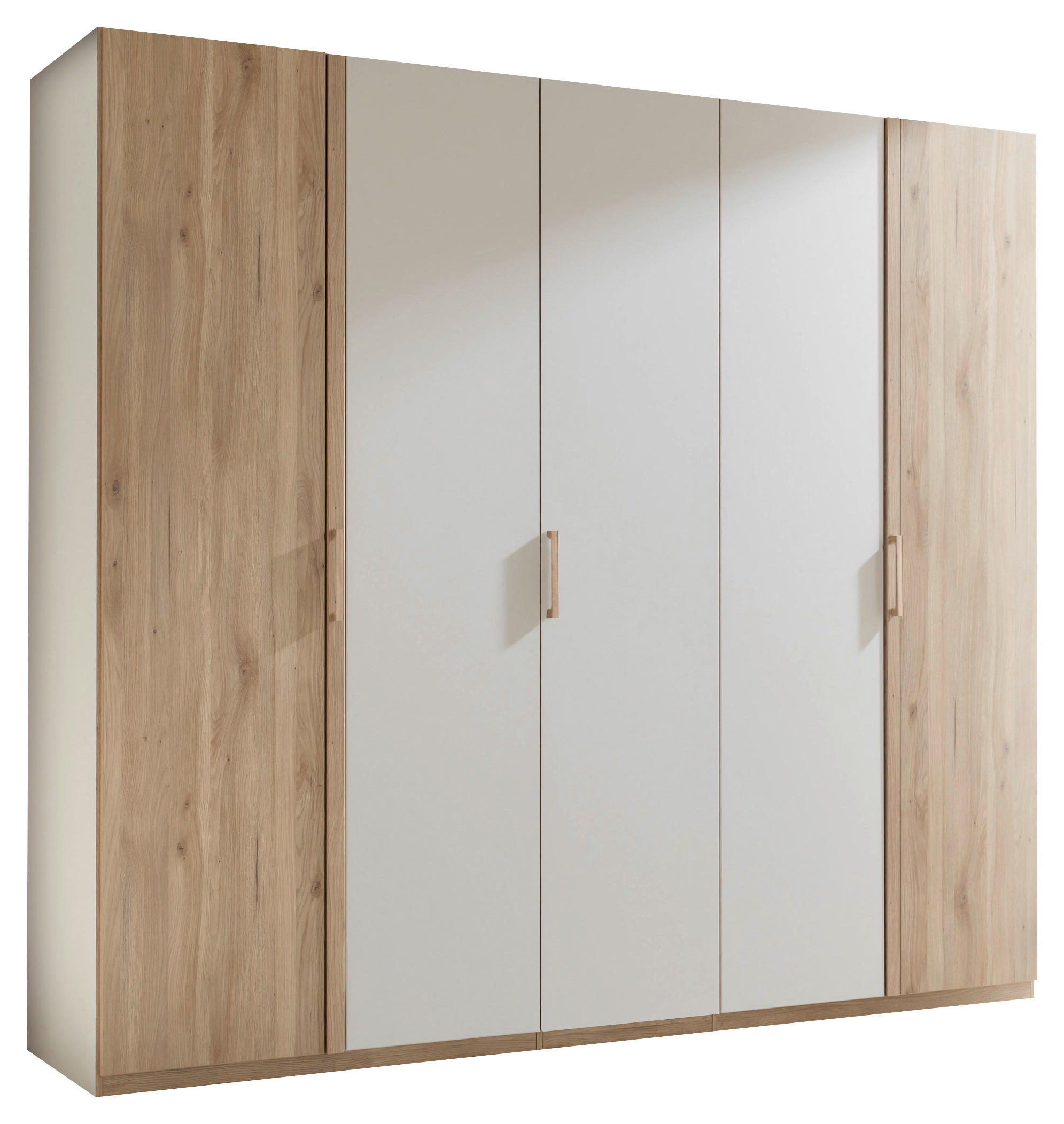 DREHTÜRENSCHRANK in Eichefarben, Kaschmir  - Kaschmir/Eichefarben, Konventionell, Holz/Holzwerkstoff (250/225,5/60cm) - Xora