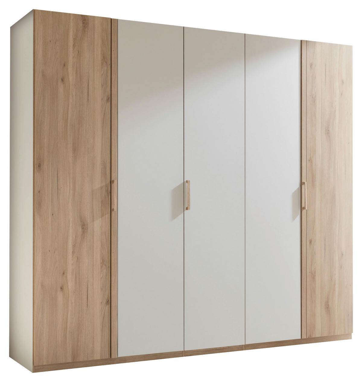DREHTÜRENSCHRANK in Eichefarben, Kaschmir  - Kaschmir/Eichefarben, Konventionell, Holz/Holzwerkstoff (250/225,5/60cm) - Xora