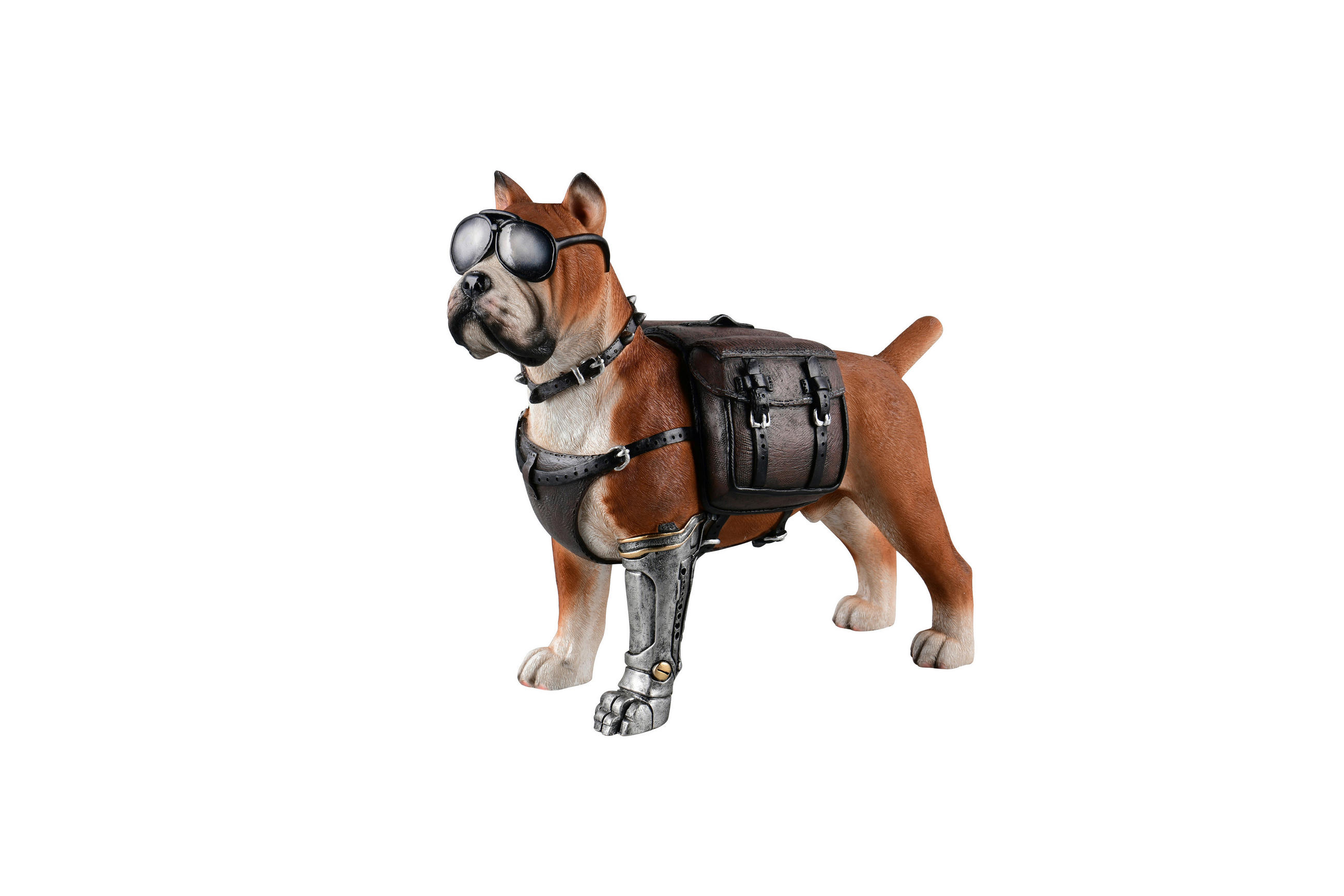DEKOHUND - Dunkelbraun/Beige, Design, Kunststoff (16,5/36/32cm) - Milino
