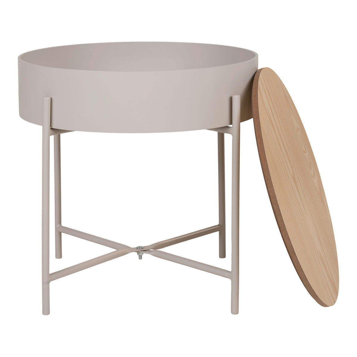 BEISTELLTISCH Beige  - Beige, Design, Kunststoff/Metall (40/40/40cm)