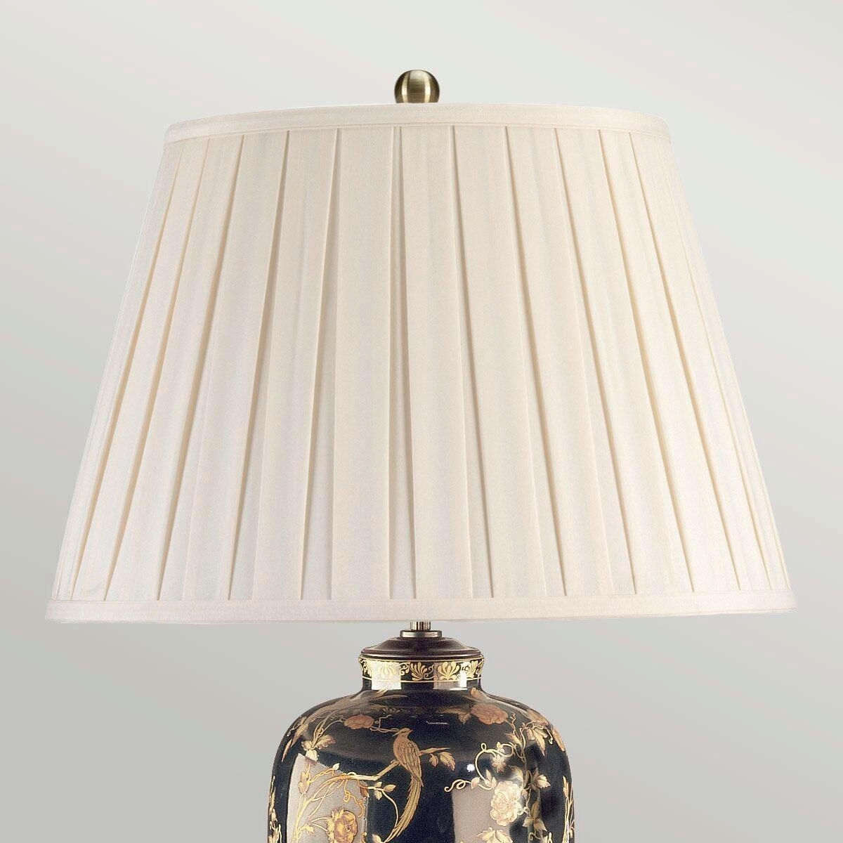 TISCHLEUCHTE Black Birds 74/46 cm  - Goldfarben/Schwarz, KONVENTIONELL, Keramik/Textil (74/46cm) - Elstead Lighting