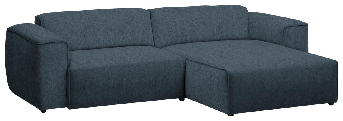 ECKSOFA in Webstoff Anthrazit  265/171 cm  - Anthrazit/Schwarz, Design, Kunststoff/Textil (265/171cm) - home24