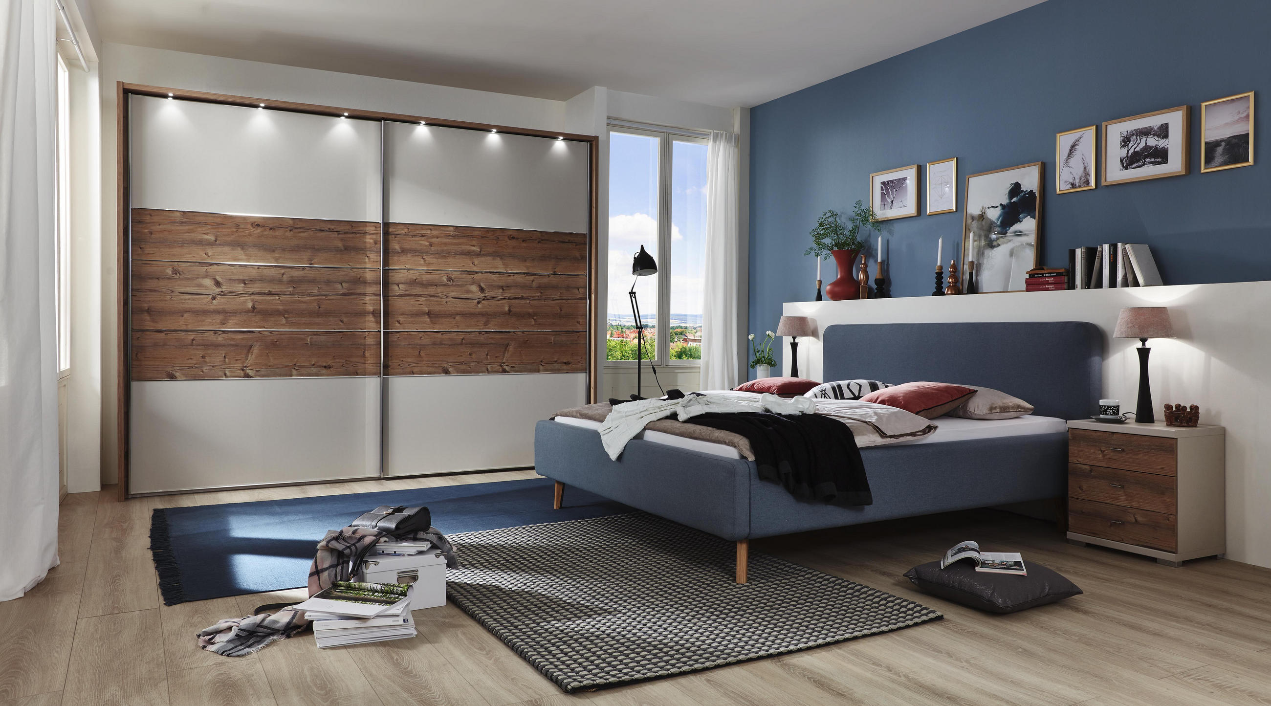 Schwebeturenschrank 300 Cm Inkl Innenausstattung