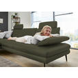 ECKSOFA in Echtleder Grün  180/310 cm  - Schwarz/Grün, Design, Leder/Metall (180/310cm) - Dieter Knoll