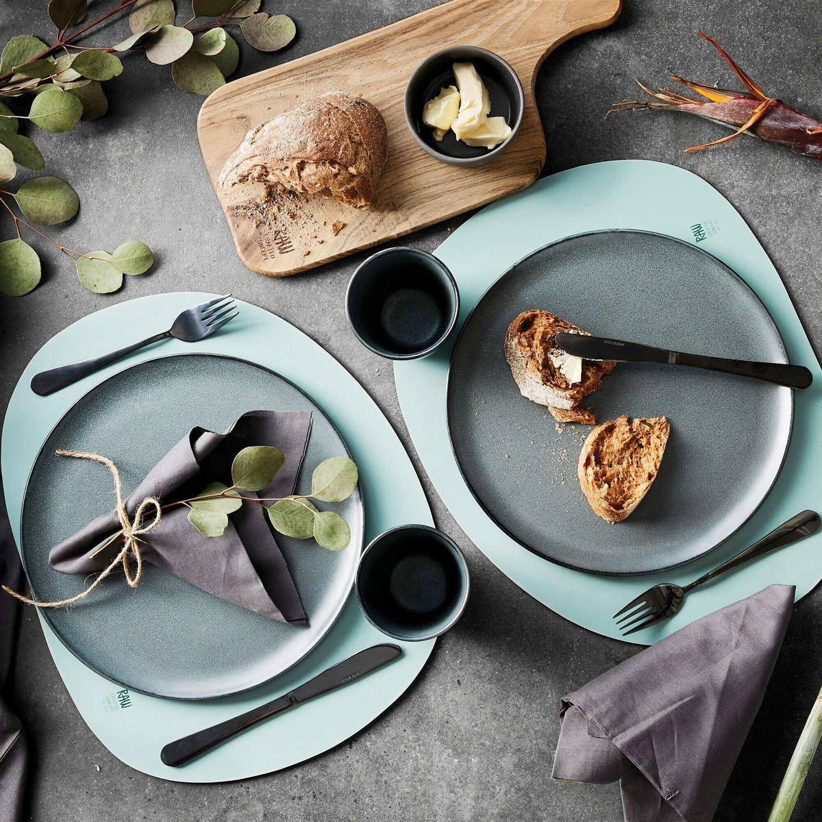 SPEISETELLERSET RAW 6-teilig  - Grün, Basics, Keramik (28cm) - Aida