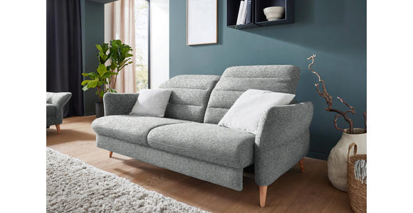 2-SITZER-SOFA in Webstoff Pastellblau - Eiche Bianco/Pastellblau, Design, Holz/Textil (192-220/85-106/98-112cm) - Dieter Knoll
