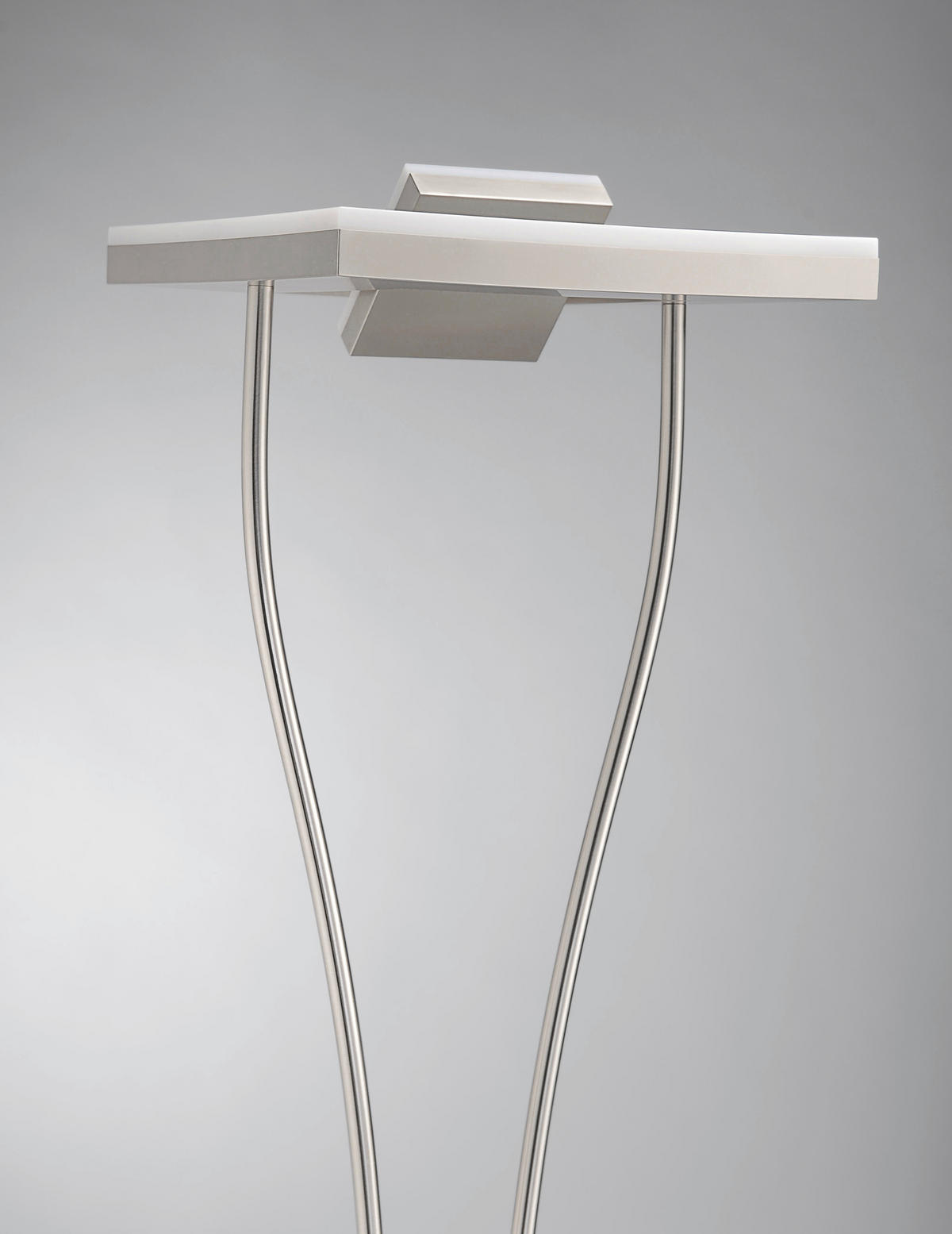 STEHLEUCHTE 57/57/197,5 cm    - Nickelfarben, Design, Metall (57/57/197,5cm)