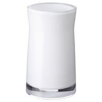 ZAHNPUTZBECHER  - Weiß, Basics, Kunststoff (6,8/12/6,8cm) - Sadena