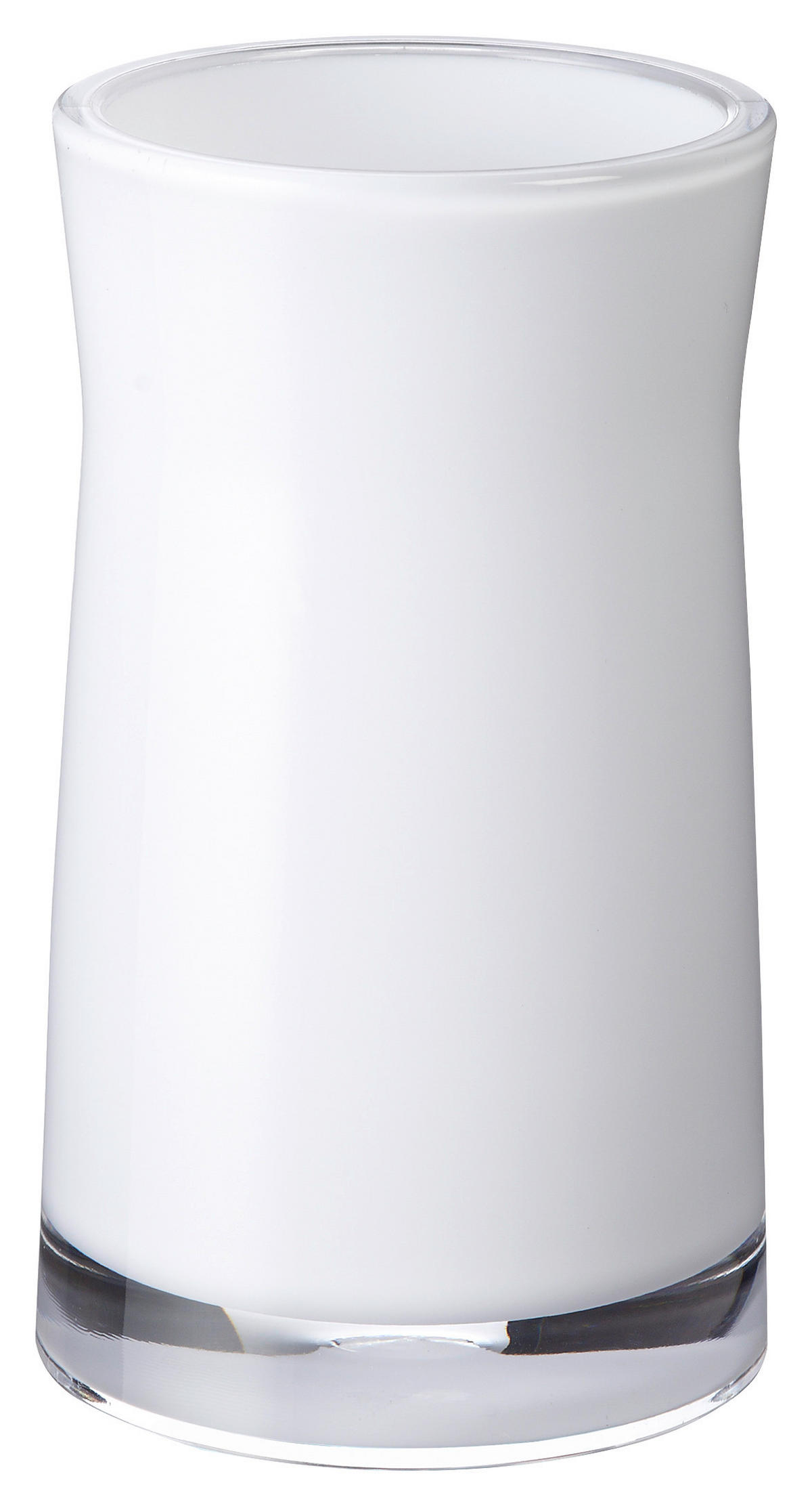 ZAHNPUTZBECHER  - Weiß, Basics, Kunststoff (6,8/12/6,8cm) - Sadena