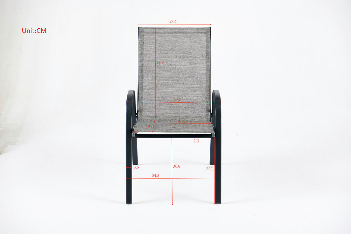 STAPELSTUHL in Metall, Textil Anthrazit, Grau  - Anthrazit/Grau, Basics, Textil/Metall (54/72/90cm) - Xora