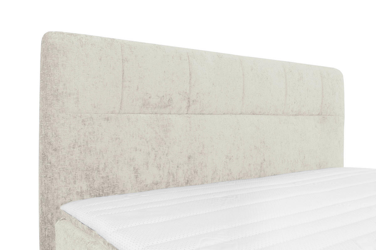 BOXSPRINGBETT 180/200 cm  in Greige  - Greige/Schwarz, Design, Textil/Metall (180/200cm) - Esposa