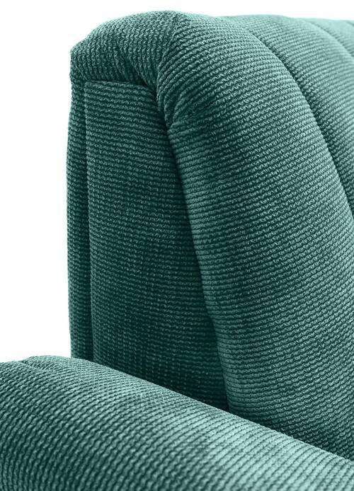 SITZBANK in Textil Grün, Schwarz  - Schwarz/Grün, Design, Textil/Metall (175/89/75cm) - Novel
